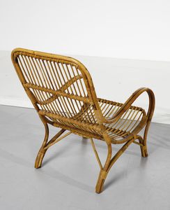 PONTI GIO (1891 - 1979) : attribuito. Lotto composto da una coppia di poltrone con due tavolini da salotto  - Asta DESIGN E ARTI DECORATIVE DEL NOVECENTO - Associazione Nazionale - Case d'Asta italiane