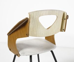 RATTI CARLO : Quattro poltroncine per Industria Legni Curvati, Italia  - Asta DESIGN E ARTI DECORATIVE DEL NOVECENTO - Associazione Nazionale - Case d'Asta italiane
