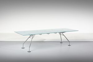 NORMAN FOSTER  (n. 1935) - Grande tavolo da riunioni della serie Nomos per Tecno, Varedo