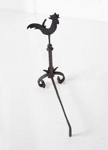 FRATELLI MATTEUCCI FAENZA : Coppia di alari  - Asta DESIGN E ARTI DECORATIVE DEL NOVECENTO - Associazione Nazionale - Case d'Asta italiane