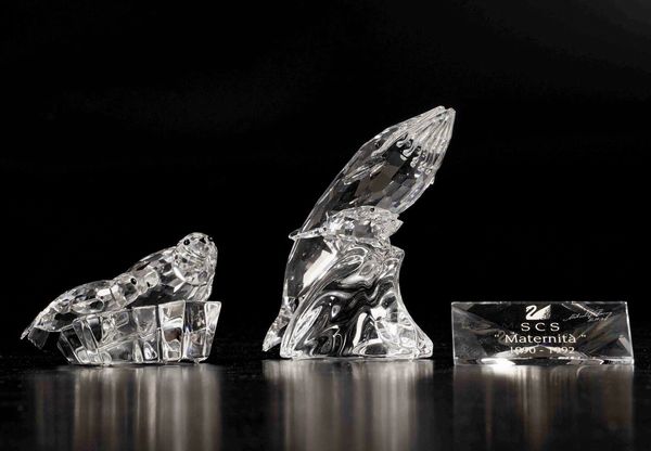 Due coppie di animali Swarovski della collezione Maternit scs edizione annuale 1991  - Asta Swarovski: Crystalized Elegance - Associazione Nazionale - Case d'Asta italiane