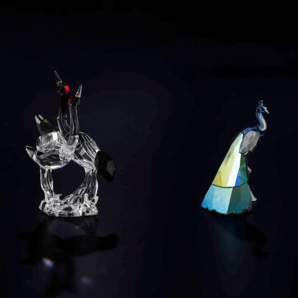 Gru della Manciuria scs edizione annuale 2013 e pavone Swarovski scs edizione annuale 2013  - Asta Swarovski: Crystalized Elegance - Associazione Nazionale - Case d'Asta italiane