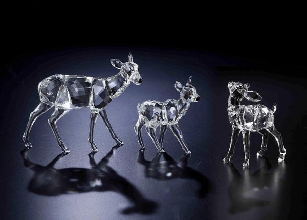 Famiglia di cerbiatti Swarovski  - Asta Swarovski: Crystalized Elegance - Associazione Nazionale - Case d'Asta italiane