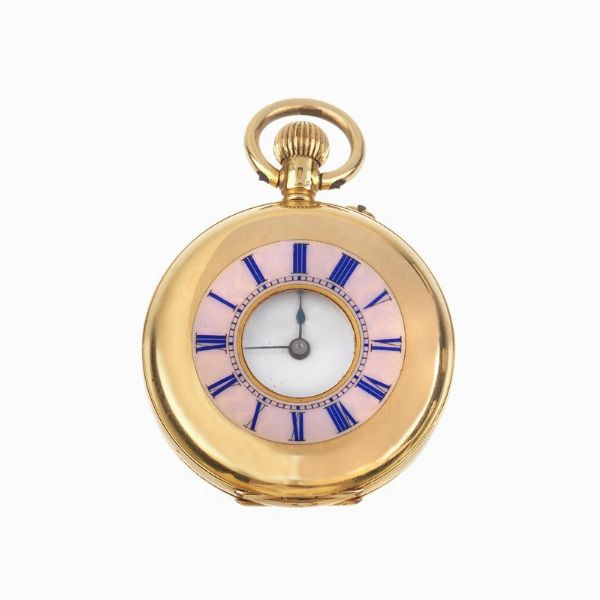 OROLOGIO DA TASCA A OCCHIO DI BUE CON SMALTI  - Asta OROLOGI - Associazione Nazionale - Case d'Asta italiane
