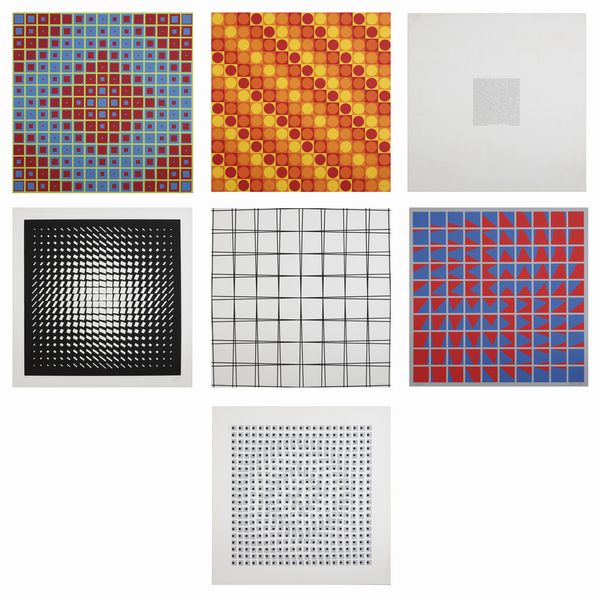 GRAV (Groupe de Recherche d'Art Visuel) : Grav, Groupe de recherche d'art visuel 1960-1968. (6 fogli).  - Asta Asta 431 | GRAFICA MODERNA, FOTOGRAFIA E MULTIPLI D'AUTORE Online - Associazione Nazionale - Case d'Asta italiane