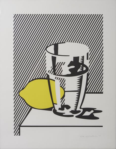 LICHTENSTEIN ROY (1923 - 1997) : Senza titolo (Natura morta con limone e bicchiere). Da For Meyer Schapiro.  - Asta Asta 431 | GRAFICA MODERNA, FOTOGRAFIA E MULTIPLI D'AUTORE Online - Associazione Nazionale - Case d'Asta italiane