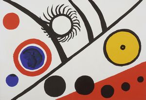 CALDER ALEXANDER (1898 - 1976) : Da Derrier le Miroir n.221: Le Soleil et la Lune. Deux personnages.  - Asta Asta 431 | GRAFICA MODERNA, FOTOGRAFIA E MULTIPLI D'AUTORE Online - Associazione Nazionale - Case d'Asta italiane