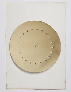 FONTANA LUCIO (1899 - 1968) - Disco spaziale (oro).