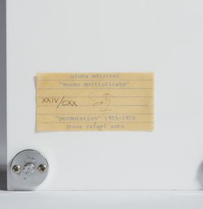 SOTO RAPHAEL JESUS (1923 - 2005) : Permutation.  - Asta Asta 431 | GRAFICA MODERNA, FOTOGRAFIA E MULTIPLI D'AUTORE Online - Associazione Nazionale - Case d'Asta italiane