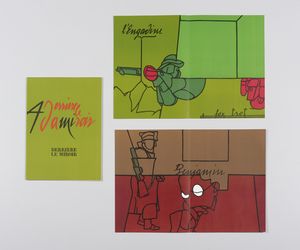 ADAMI VALERIO (n. 1935) - Da Derrier le Miroir n.206: Portrait de Benjamin. Engadine fox-trot.