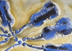 ARMAN FERNANDEZ (1928 - 2005) : Senza titolo (Violons bleus).  - Asta Asta 431 | GRAFICA MODERNA, FOTOGRAFIA E MULTIPLI D'AUTORE Online - Associazione Nazionale - Case d'Asta italiane