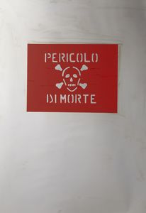 PISTOLETTO MICHELANGELO (n. 1933) : Pericolo di morte.  - Asta Asta 431 | GRAFICA MODERNA, FOTOGRAFIA E MULTIPLI D'AUTORE Online - Associazione Nazionale - Case d'Asta italiane