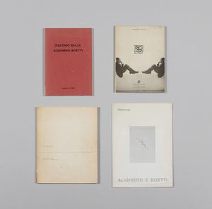 BOETTI ALIGHIERO (1940 - 1994) - Lotto composto da n.4 preziosi volumi.