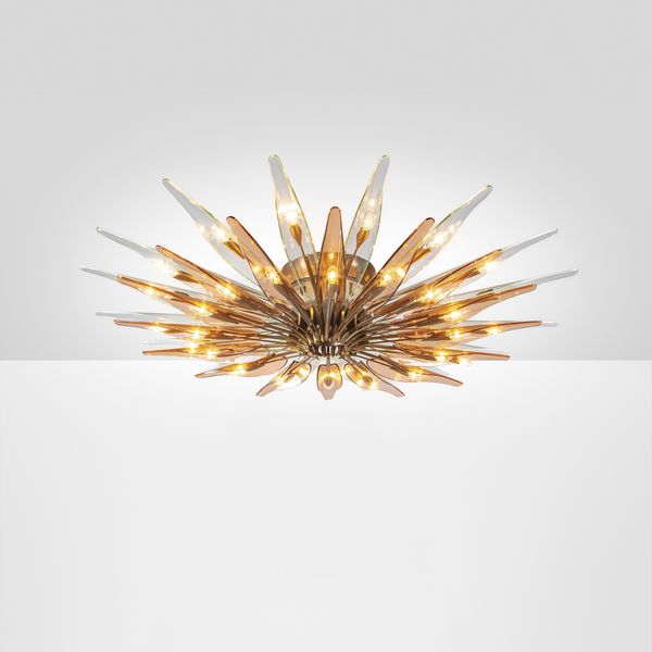 MAX INGRAND : Lampada a sospensione Dahlia mod. 1460  - Asta Fine Design - Associazione Nazionale - Case d'Asta italiane