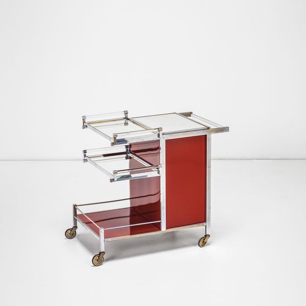 Jacques  Adnet : Carrello mod. Bar Roulant.  - Asta Fine Design - Associazione Nazionale - Case d'Asta italiane