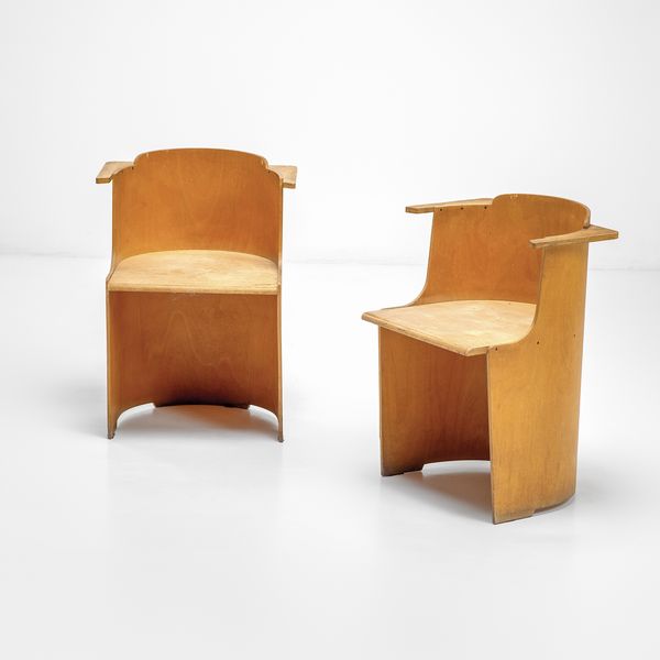 Lazar Markovich detto El Lissitzky : Due sedie mod. D61 Leipzig  - Asta Fine Design - Associazione Nazionale - Case d'Asta italiane