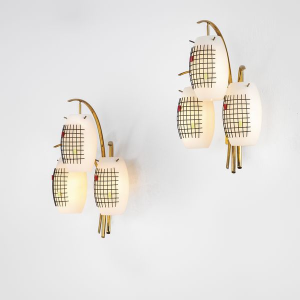 ANGELO LELII : Due lampade a parete.  - Asta Fine Design - Associazione Nazionale - Case d'Asta italiane