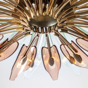 MAX INGRAND : Lampada a sospensione Dahlia mod. 1460  - Asta Fine Design - Associazione Nazionale - Case d'Asta italiane