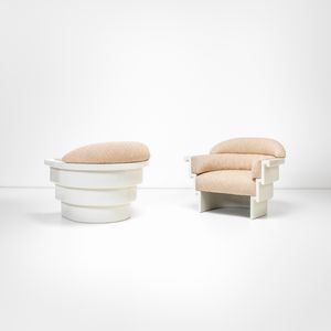 Studio Angeletti Roma - Due poltrone scultoree.