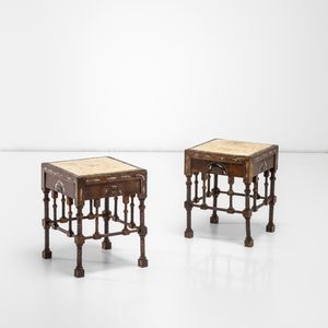 CARLO BUGATTI - Due sgabelli.