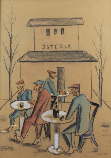 PIETRO MORANDO Alessandria 1892 - 1980 : Senza titolo anni '60  - Asta Dipinti e Sculture - Associazione Nazionale - Case d'Asta italiane