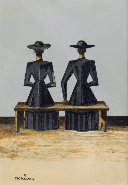 PIETRO MORANDO Alessandria 1892 - 1980 : Pretini 1949  - Asta Dipinti e Sculture - Associazione Nazionale - Case d'Asta italiane