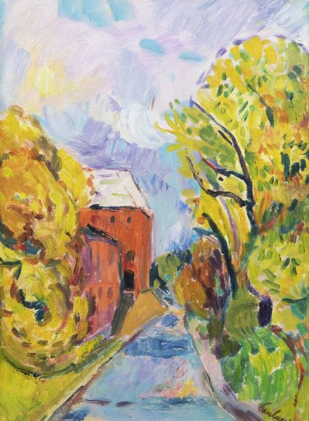 ENRICO PAULUCCI Genova 1901 - 1999 Torino : Il Valentino  - Asta Dipinti e Sculture - Associazione Nazionale - Case d'Asta italiane