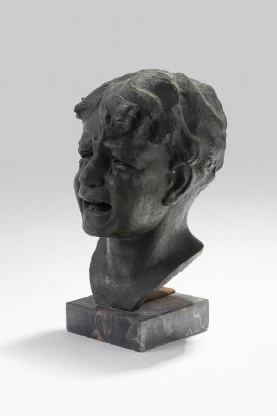 ALBERTO SANI Orgia (SI) 1897 - 1964 Siena : Bimbo piangente  - Asta Dipinti e Sculture - Associazione Nazionale - Case d'Asta italiane