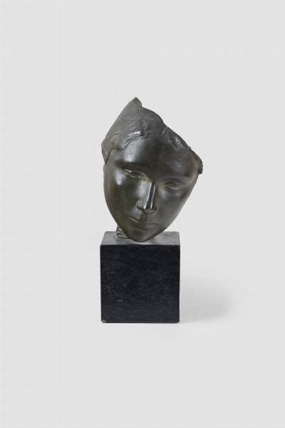 FAUSTO MELOTTI Rovereto (TN) 1901 - 1986 Milano : Volto  - Asta Dipinti e Sculture - Associazione Nazionale - Case d'Asta italiane