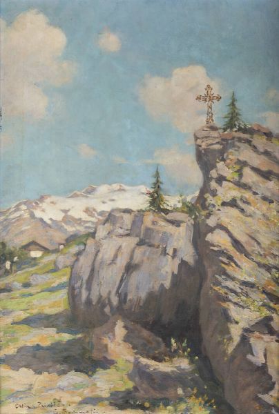 GIULIO SOMMATI DI MOMBELLO Chieri (TO) 1858 - 1944 : Cesia-Trinit  - Asta Dipinti e Sculture - Associazione Nazionale - Case d'Asta italiane