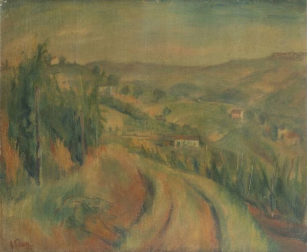 ESO PELUZZI Cairo Montenotte (SV) 1894 - 1985 : Alice bel colle 1945 ca  - Asta Dipinti e Sculture - Associazione Nazionale - Case d'Asta italiane