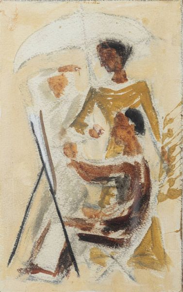 MASSIMO CAMPIGLI Berlino (Germania) 1895 - 1971 Saint-Tropez (Francia) : Senza titolo  - Asta Dipinti e Sculture - Associazione Nazionale - Case d'Asta italiane