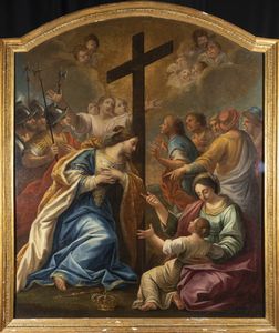 PITTORE ANONIMO - Sant'Elena e il ritrovamento della vera croce fine XVI inizi XVII secolo