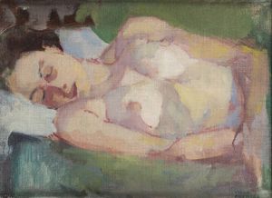 ITALO CREMONA Cozzo Lomellina (PV) 1905 - 1979 Torino - Nuda in posa