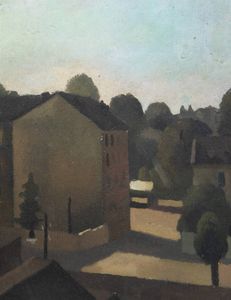 SILVIO AVONDO Vercelli 1911 - 1994 Germania - Paesaggio con casa