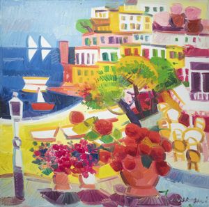 ATHOS FACCINCANI Peschiera del Garda 1951 - Terrazza fiorita