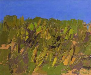 ENNIO MORLOTTI Lecco 1910 - 1992 Milano - Alberi  met anni '970