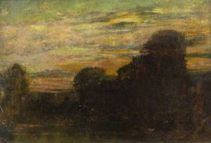 ALBERTO PASINI Busseto (PR) 1826 - 1899 Torino - Paesaggio