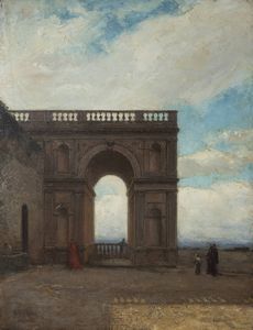VERTUNNI ACHILLE Napoli 1826  1897 Roma - Villa d'Este