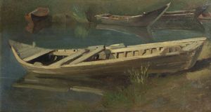 CARLO PITTARA Torino 1836 - 1890 Rivara (TO) - Barche