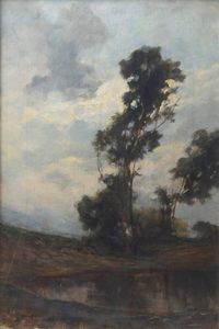 CARLO FOLLINI Domodossola (NO) 1848 - 1938 Pegli (GE) - Laghetto