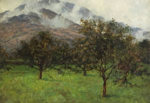 ENRICO REYCEND Torino 1855 - 1928 - Sotto il monte nel canavese