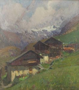 ALESSANDRO LUPO Torino 1876 - 1953 - Baite in alta montagna
