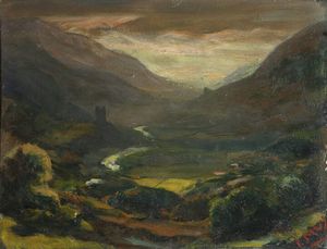 ITALO MUS Chatillon (AO) 1892 - 1967 St.Vincent (AO) - Paesaggio