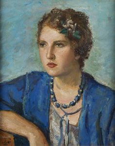 ALBERTO SALIETTI Ravenna (RA) 1892 - 1961 Chiavari (GE) - Ritratto di Donna