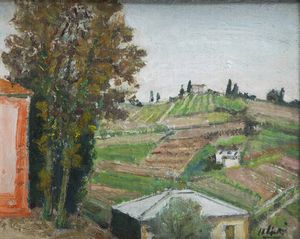 ALBERTO SALIETTI Ravenna (RA) 1892 - 1961 Chiavari (GE) - Paesaggio senese