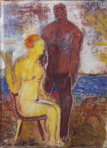 ALIGI SASSU Milano 1912 - 2000 - Adamo ed Eva primavera 1929