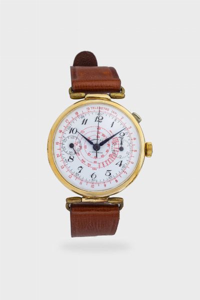 Eberhard : Mod. Pre-Extrafort Monopusher  anni '30  - Asta Orologi - Associazione Nazionale - Case d'Asta italiane