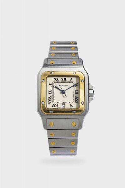CARTIER : Mod.  Santos Galbe  ref. 187901  anni '90  - Asta Orologi - Associazione Nazionale - Case d'Asta italiane