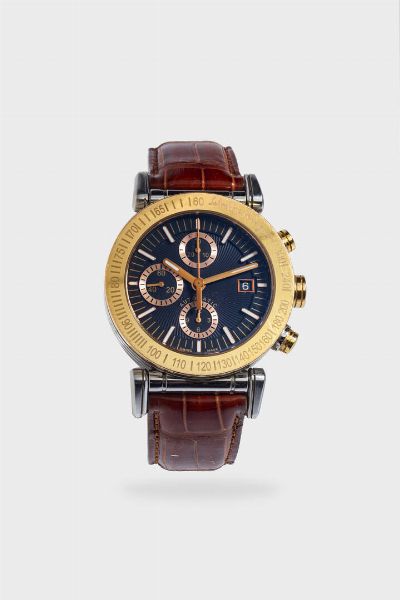 Salvatore Ferragamo : Mod. �Chronograph�  ref.F50LCA  anni '90  - Asta Orologi - Associazione Nazionale - Case d'Asta italiane